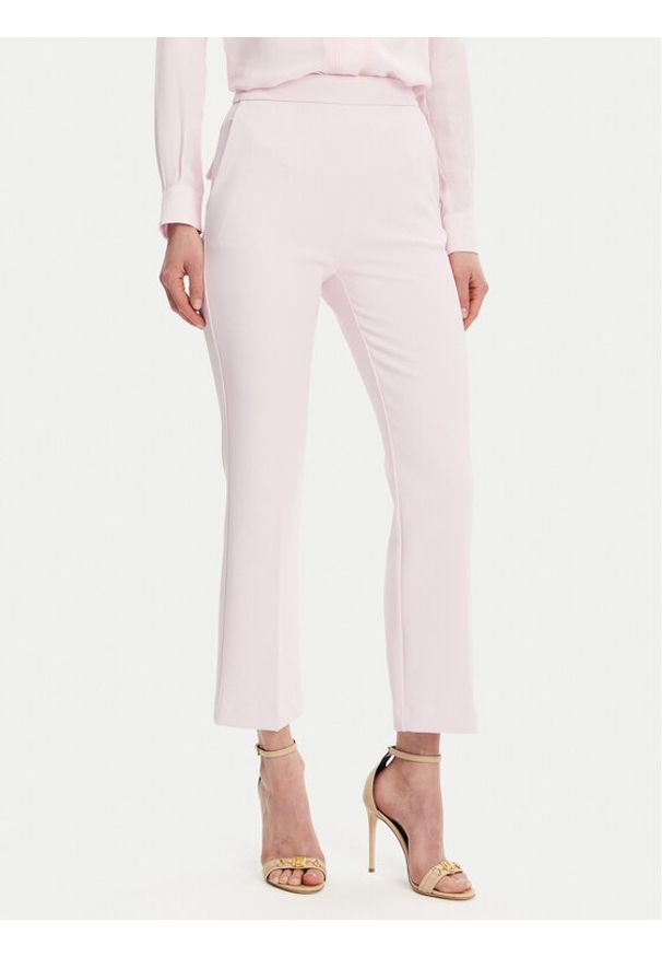 Elisabetta Franchi Spodnie materiałowe PA-089-51E2-V290 Różowy Regular Fit. Kolor: różowy. Materiał: syntetyk