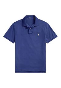 Polo Ralph Lauren Polo 710536856460 Niebieski Slim Fit. Typ kołnierza: polo. Kolor: niebieski. Materiał: bawełna #4