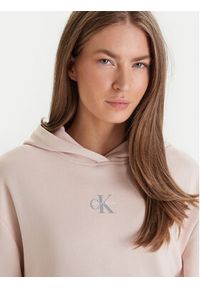 Calvin Klein Jeans Sukienka dzianinowa Monologo LV047D229G Beżowy Regular Fit. Kolor: beżowy. Materiał: bawełna #4