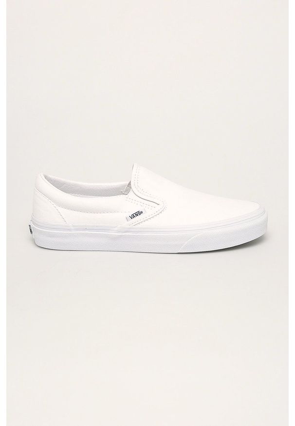 Vans - Tenisówki Classic Slip-On. Nosek buta: okrągły. Zapięcie: bez zapięcia. Kolor: biały. Materiał: guma. Szerokość cholewki: normalna