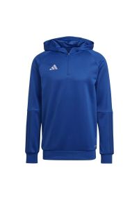 Bluza z kapturem piłkarska męska Adidas Tiro 23 Competition. Typ kołnierza: kaptur. Kolor: niebieski. Sport: piłka nożna