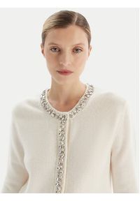 KAOS Kardigan RI1KT018 Écru Regular Fit. Materiał: wełna #5