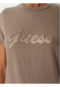 Guess T-Shirt W6GI08 K3023 Brązowy Regular Fit. Kolor: brązowy. Materiał: bawełna #5