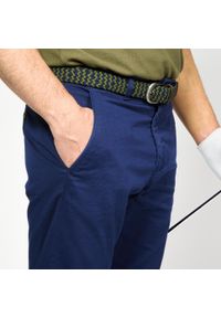 INESIS - Spodnie do golfa chino męskie męskie Inesis MW500. Kolor: niebieski. Materiał: elastan, bawełna, poliester, materiał. Sport: golf