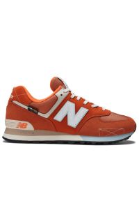 Buty New Balance ML574HS2 - pomarańczowe. Okazja: na co dzień. Kolor: pomarańczowy. Materiał: guma, zamsz, materiał, skóra. Szerokość cholewki: normalna. Model: New Balance 574 #1