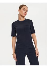 Max Mara Leisure T-Shirt Tahiti 24263660 Granatowy Regular Fit. Kolor: niebieski. Materiał: syntetyk