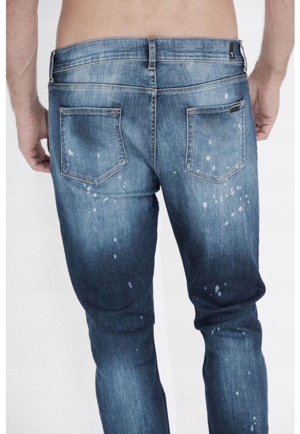 7 FOR ALL MANKIND Niebieskie jeansy męskie, Rozmiar 30. Kolor: niebieski