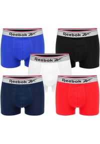 Reebok - Bokserki majtki męskie bawełna 5 par REEBOK SPORTS TRUNK CATHAL. Kolor: niebieski. Materiał: bawełna