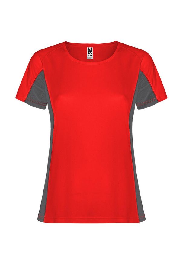 ROLY - T-shirt Damski Z Krótkim Rękawem Sportowy Shanghai. Kolor: czerwony, szary, wielokolorowy. Długość rękawa: krótki rękaw. Długość: krótkie. Sport: joga i pilates