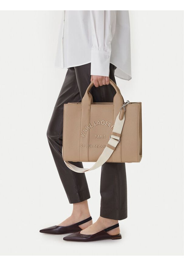Karl Lagerfeld - KARL LAGERFELD Torebka B1W30041 Brązowy. Kolor: brązowy. Materiał: skórzane