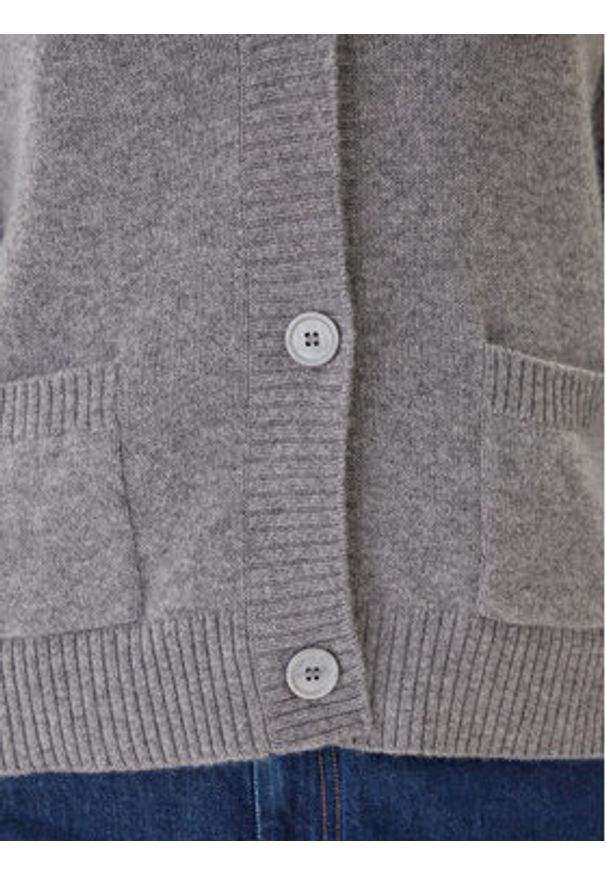Weekend Max Mara Kardigan Ombra 2525346012 Szary Relaxed Fit. Kolor: szary. Materiał: kaszmir