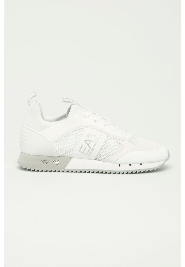EA7 Emporio Armani - Buty. Nosek buta: okrągły. Zapięcie: sznurówki. Kolor: biały. Materiał: guma