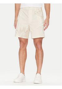 BOSS Szorty materiałowe C-Karlos 50538839 Écru Regular Fit. Materiał: bawełna