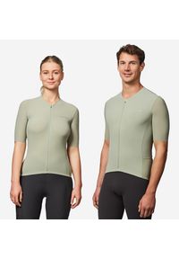 VAN RYSEL - Koszulka rowerowa szosowa Van Rysel EDR Ultra unisex. Kolor: zielony. Materiał: mesh. Sport: kolarstwo #1
