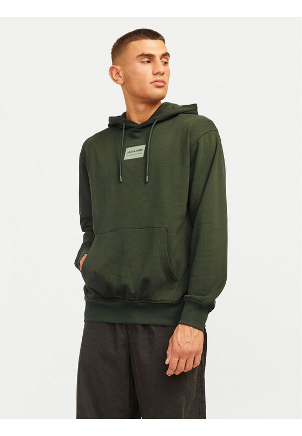 Jack & Jones Bluza Hakkai 12256841 Zielony Relaxed Fit. Kolor: zielony. Materiał: syntetyk, bawełna