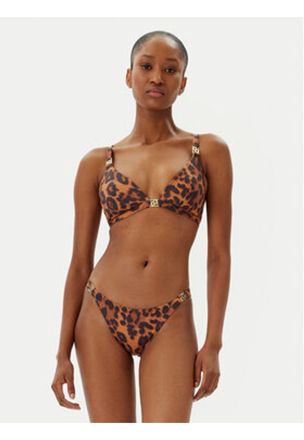 Chantelle Góra od bikini Sauvage C17UQF Brązowy. Kolor: brązowy. Materiał: syntetyk