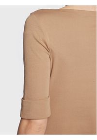 Lauren Ralph Lauren Bluzka 200654963147 Brązowy Regular Fit. Kolor: brązowy. Materiał: bawełna #4