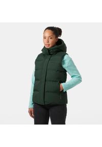 Damska kurtka bez rękawów z kapturem Helly Hansen Adore. Typ kołnierza: kaptur. Kolor: wielokolorowy, czarny, zielony. Materiał: puch. Długość rękawa: bez rękawów. Styl: elegancki #1