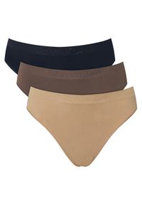 Calvin Klein Underwear Komplet stringów LV00QD5211 Beżowy. Kolor: beżowy. Materiał: syntetyk #1