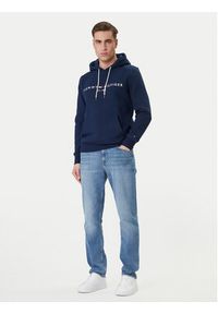 TOMMY HILFIGER - Tommy Hilfiger Bluza Logo MW0MW11599 Granatowy Regular Fit. Kolor: niebieski. Materiał: syntetyk #5