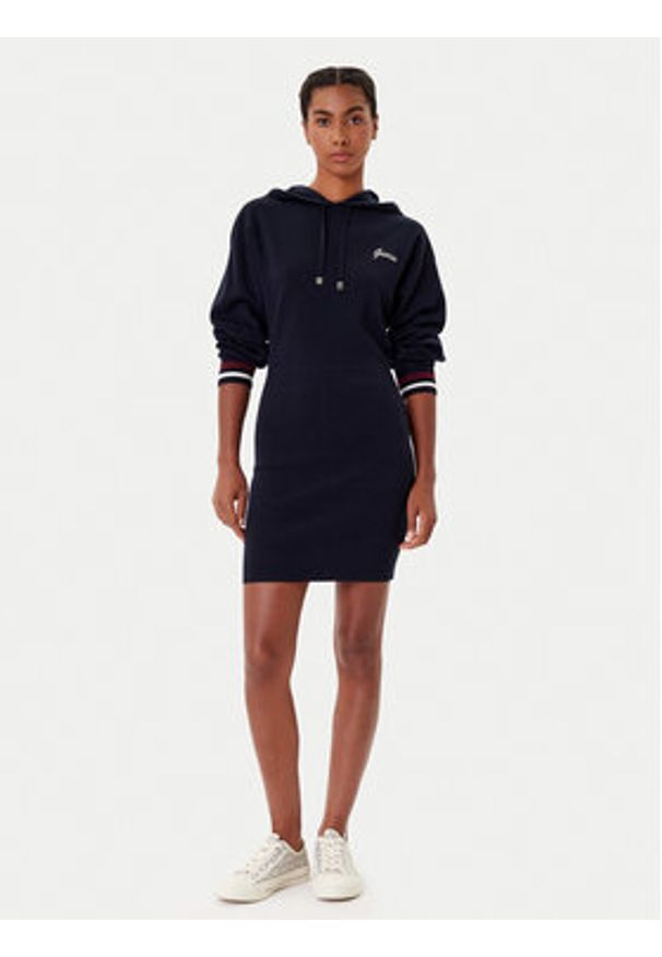 Guess Sukienka dzianinowa V5BK01 Z1152 Granatowy Regular Fit. Kolor: niebieski. Materiał: akryl