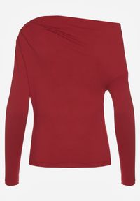 Renee - Bordowa Bluzka Longsleeve Vices z Asymetrycznym Dekoltem Fertie. Okazja: na co dzień. Kolor: czerwony. Materiał: jeans. Długość rękawa: długi rękaw. Długość: długie. Styl: elegancki, casual #7