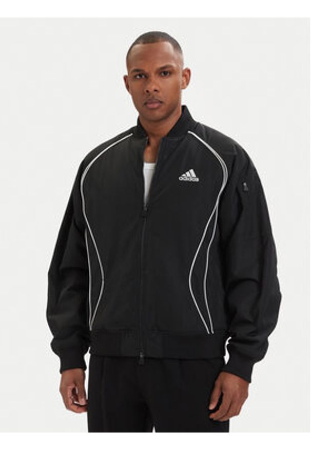 Adidas - adidas Kurtka bomber adicolor Teamgeist KC8358 Czarny Loose Fit. Kolor: czarny. Materiał: syntetyk