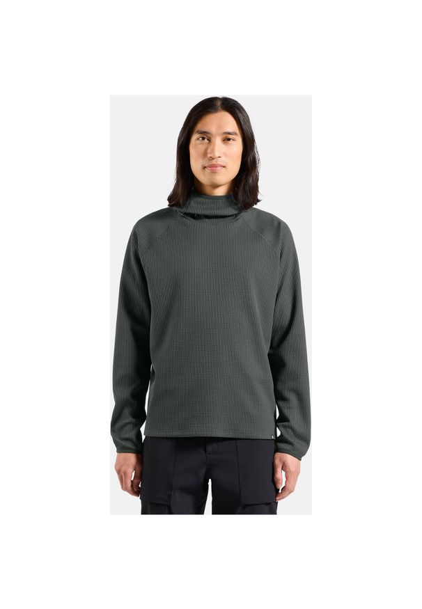 Bluza z kapturem Odlo Mid layer hoody CUBIC. Typ kołnierza: kaptur. Kolor: szary