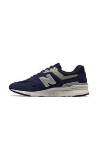 Buty do chodzenia męskie New Balance 997. Zapięcie: sznurówki. Kolor: wielokolorowy, niebieski, szary. Materiał: skóra, materiał, syntetyk, tkanina. Szerokość cholewki: normalna. Sport: turystyka piesza
