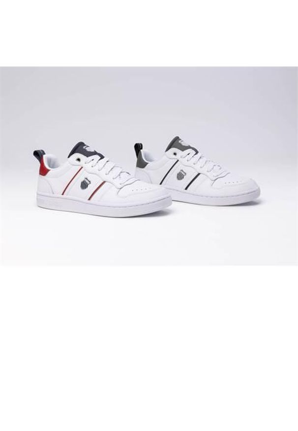 Buty do chodzenia męskie K-Swiss Lozan Match. Zapięcie: sznurówki. Kolor: biały. Materiał: skóra, materiał. Szerokość cholewki: normalna. Sport: turystyka piesza
