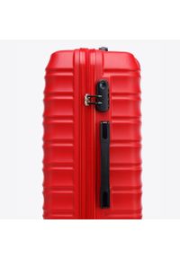Wittchen - Duża walizka z ABS-u z żebrowaniem czerwona. Kolor: czerwony. Materiał: guma #4