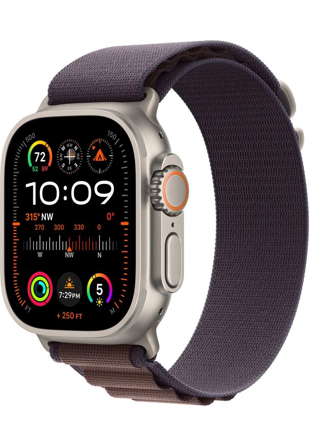 APPLE - Smartwatch Apple Watch Ultra 2 GPS + Cellular, 49mm Koperta z tytanu z opaskš Alpine w kolorze indygo - L. Rodzaj zegarka: smartwatch