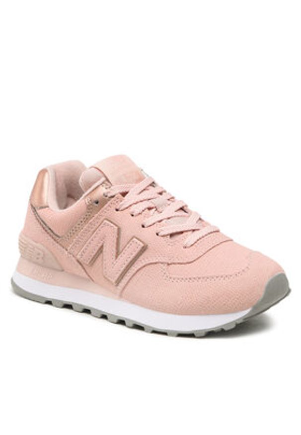 New Balance Sneakersy WL574NK2 Różowy. Kolor: różowy. Materiał: zamsz, skóra. Model: New Balance 574