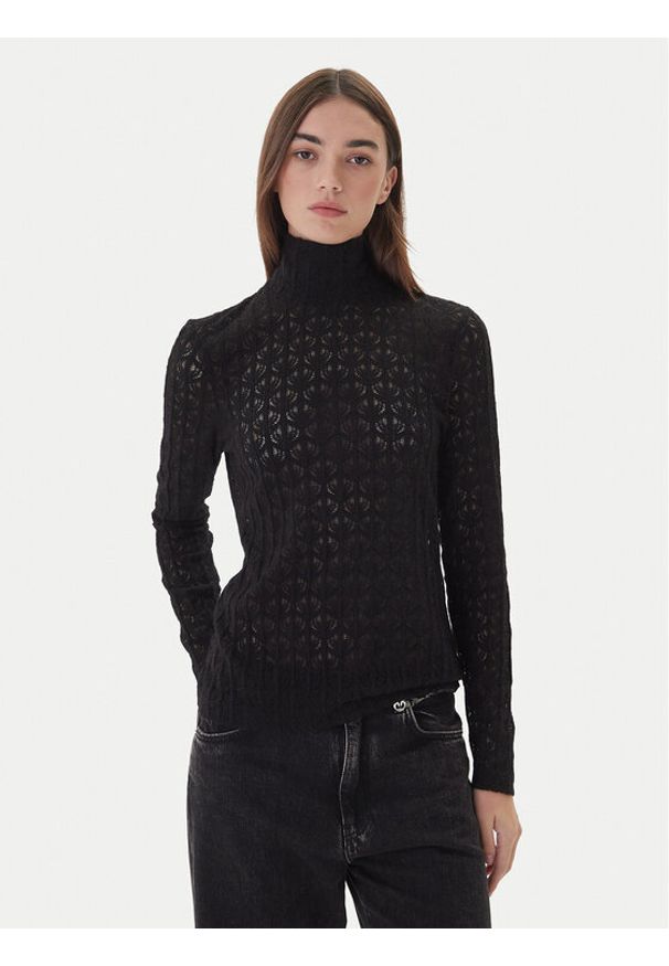 Pinko - PINKO Bluzka Rufina 105979 A2YI Czarny Regular Fit. Kolor: czarny. Materiał: syntetyk