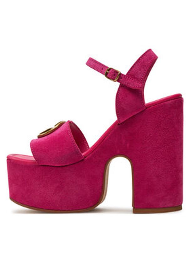 Guess Sandały Clody FLJCLO SUE04 Różowy. Kolor: różowy. Materiał: zamsz, skóra