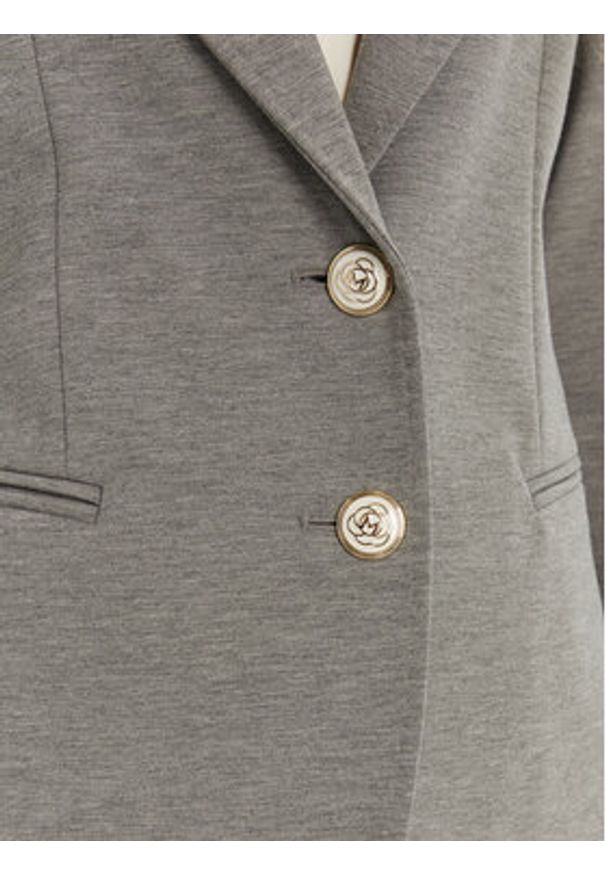 Marella Marynarka Sele 2513911014 Szary Slim Fit. Kolor: szary. Materiał: wiskoza