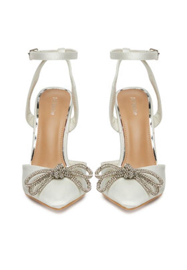 DeeZee Szpilki F92831-8 Biały. Kolor: biały. Materiał: materiał. Obcas: na szpilce