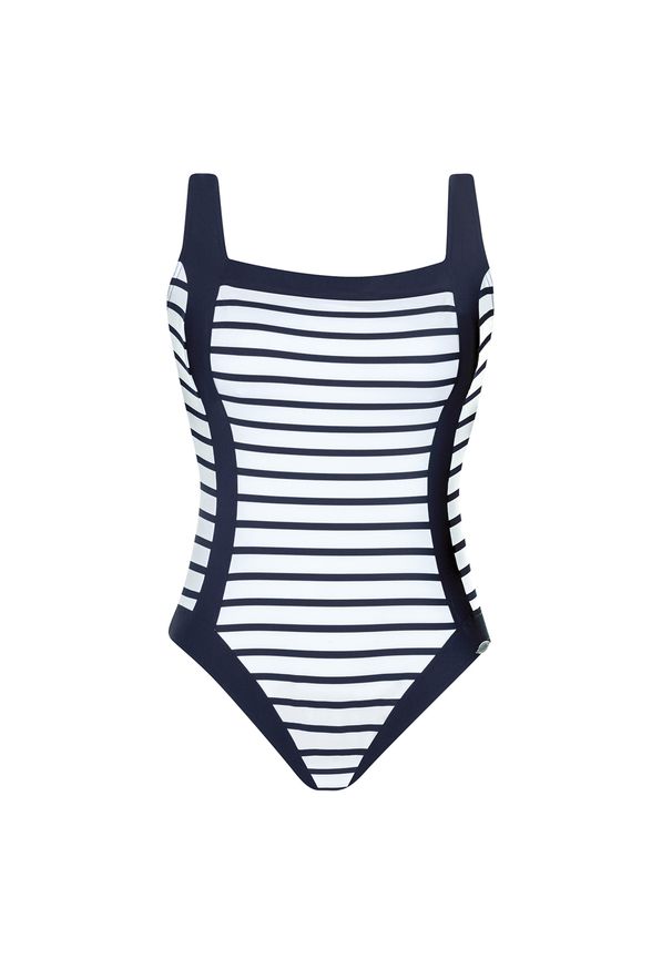 SUNFLAIR - Strój kąpielowy Basic. Kolor: niebieski, wielokolorowy, biały. Materiał: poliamid, elastan