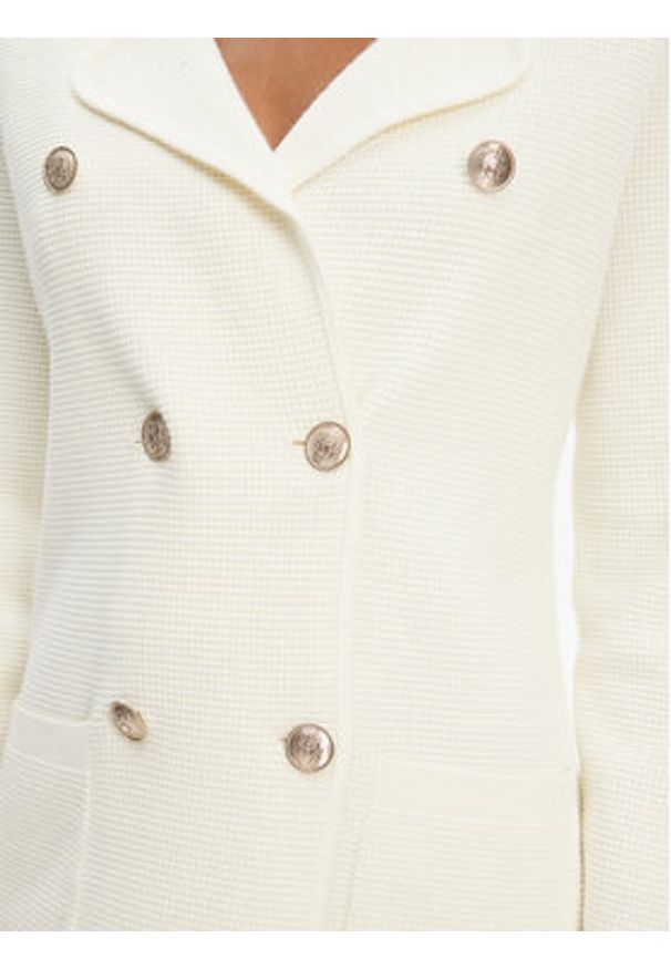 Guess Marynarka 5RGR10 5851Z Écru Regular Fit. Materiał: wiskoza