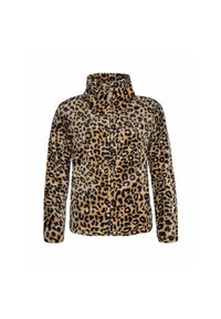 Damska bluza z zamkiem błyskawicznym Protest PRTPACO. Kolor: wielokolorowy, żółty, czarny, brązowy. Materiał: dresówka. Wzór: motyw zwierzęcy #1