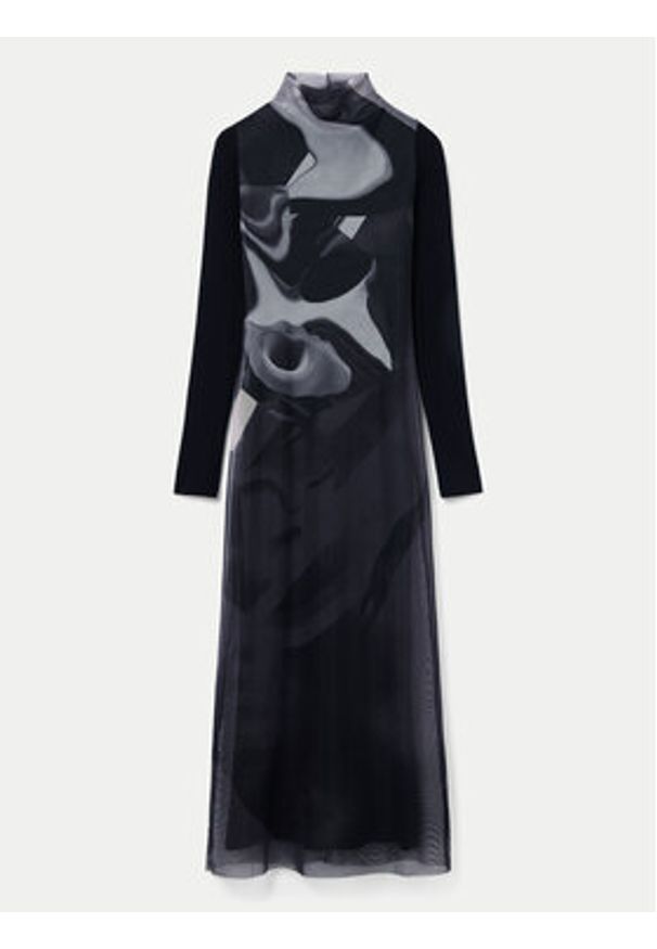 Desigual Sukienka codzienna Lincoln 24WWVK58 Szary Slim Fit. Okazja: na co dzień. Kolor: szary. Materiał: syntetyk. Typ sukienki: proste. Styl: casual