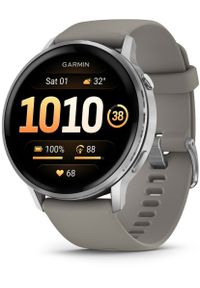 GARMIN - Smartwatch Garmin Garmin Venu 4 išmanusis laikrodis, 45 mm, sidabrinis su sidabrinės pilkos spalvos silikonine apyranke. Rodzaj zegarka: smartwatch #1