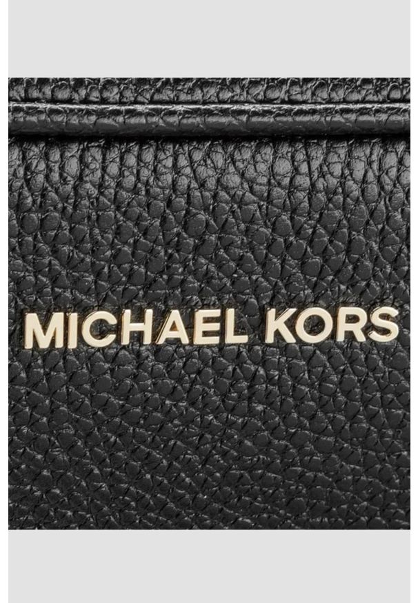 Michael Kors - MICHAEL KORS Czarna listonoszka skórzana. Kolor: czarny. Materiał: skórzane. Styl: casual, klasyczny