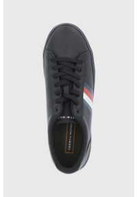 TOMMY HILFIGER - Tommy Hilfiger Buty skórzane kolor czarny. Nosek buta: okrągły. Zapięcie: sznurówki. Kolor: czarny. Materiał: skóra #5