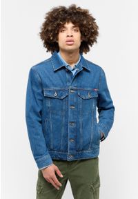 Mustang - MĘSKA KURTKA JEANSOWA MUSTANG Dallas Jacket DENIM BLUE 1015542 5000 880. Materiał: jeans, denim