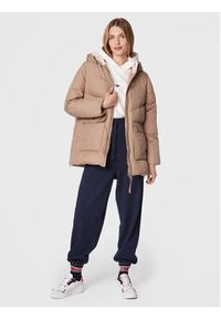 TOMMY HILFIGER - Tommy Hilfiger Kurtka puchowa Chevron Sorona WW0WW36211 Beżowy Relaxed Fit. Kolor: beżowy. Materiał: syntetyk. Sezon: zima #5