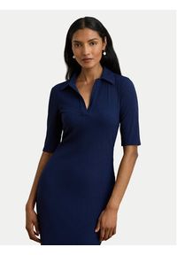 Lauren Ralph Lauren - LAUREN RALPH LAUREN Sukienka dzianinowa 200973609002 Granatowy Slim Fit. Kolor: niebieski. Materiał: syntetyk #3