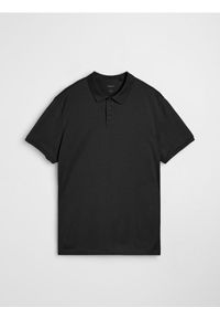 Sinsay - Bawełniana koszulka polo - czarny. Typ kołnierza: polo. Kolor: czarny. Materiał: bawełna #1