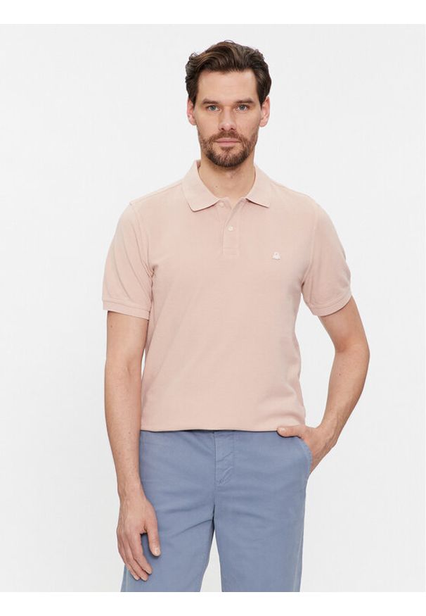 United Colors of Benetton - United Colors Of Benetton Polo 3089J3179 Beżowy Regular Fit. Typ kołnierza: polo. Kolor: beżowy. Materiał: bawełna