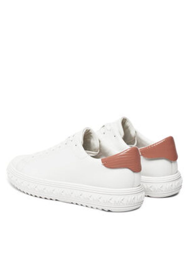 MICHAEL Michael Kors Sneakersy Grove Lace Up 43R4GVFS1L Różowy. Kolor: biały. Materiał: skóra